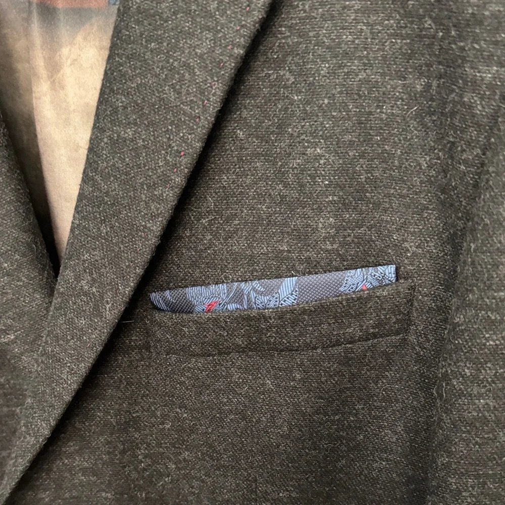 Ted Baker Black and Burgundy Gradient Blazer - Picture 4 of 14